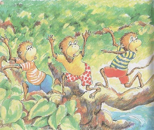 5 little monkeys sitting in a tree read aloud